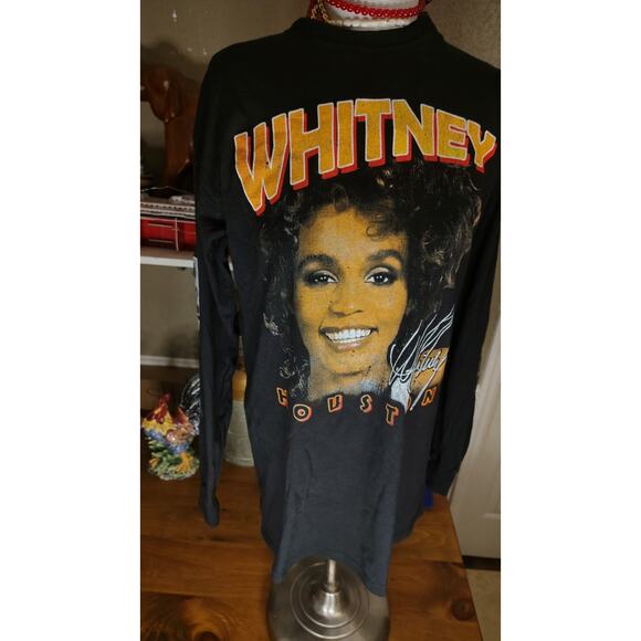 NWOT Women’s Licensed Whitney Houston Long Sleeve T Shirt Sz S/M Rare Class0 - Picture 3 of 5